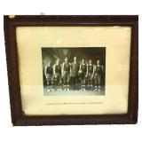 Framed 19.5x16.5 NAC 1909 basketball photo