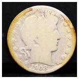 1908 barber half dollar