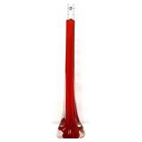 Vntg 11in red glass bud vase