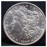 1890S Morgan silver dollar