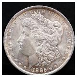 1885O Morgan silver dollar