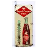 Vntg metal 5.75x13.5 Royal Crown Cola thermometer