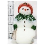 Fenton white satin snowlady figure