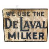 Vntg metal 16x12 DeLaval Milker sign