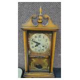 Elliott key wind wall clock w/ pendelum