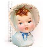 Vintage baby head vase