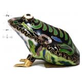Cloisonne frog figure