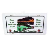 Metal Northern Pacific Trains license plate