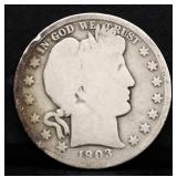 1903O barber half dollar
