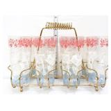 8 MCM kitchen utensil glasses in white carrier