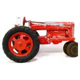 Vintage Hubley die cast red tractor
