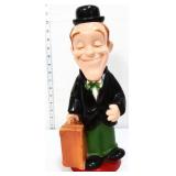 Vntg 15in Stanley Laurel figural coin bank