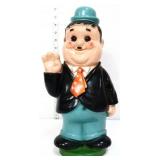 Vntg 16in Oliver Hardy figural bank