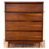 MCM 4 drawer flat front tall chest