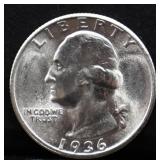 1936 silver quarter