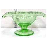 Vntg green depression footed compote