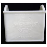 Vntg milkglass adv napkin holder