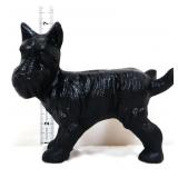 Cast iron 7in tall black dog w/ leg up