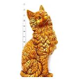 Vintage 12in sitting orange cat figure
