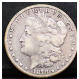 1878 Morgan silver dollar