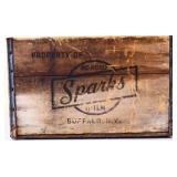 Vntg wood Sparks Milk, Buffalo NY crate
