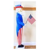 Vntg 36in Uncle Sam blow mold see pics NO SHIP