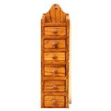 Vintage wood 6 drawer hanging box