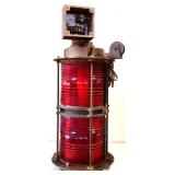 Vntg double stack red shade ship light NO SHIP