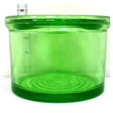 Vintage green depression round fridge dish see pic