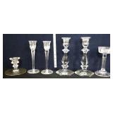 Clear glass estate lot, inc candleholders