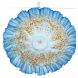 Vntg 14.5in blue brides bowl, see photos