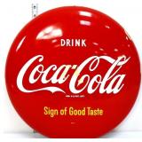 Round 16in Coca Cola button sign