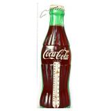 Vntg metal 5x16.25 Coca Cola bottle thermometer