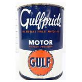 Vntg 1qt Gulfpride Motor Oil can