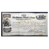 1857 Scrip RR Company $26.20 paper check