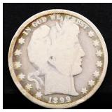 1899 barber half dollar