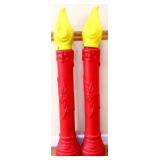 Pair vntg 38in candle blow molds see pics NO SHIP