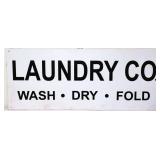 Metal 20x8in Laundry Co sign