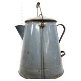 Vintage granite campfire coffee pot