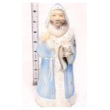 Fenton 8in Morning Star Santa in blue robe figure