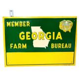 Vtg metal 14x9.5 Farm Bureau Georgia Member sign
