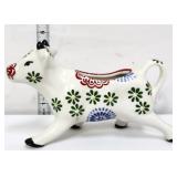 White figural cow creamer with flowers