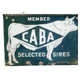 Vtg metal 13.75x9.5 CABA Selected Sires sign