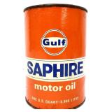 Vntg 1qt Saphire Motor Oil can no top