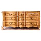 Vintage French 9 drawer dresser