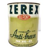 Vntg 1gal Zerex Anti-Freeze can, no lid
