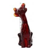 Fenton 12in amberina happy cat figure