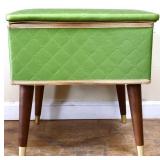 MCM green Hawkeye sewing sewing stand & contents
