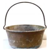 Metal apple butter pail with handle