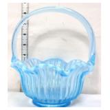 LE Smith blue opalescent basket